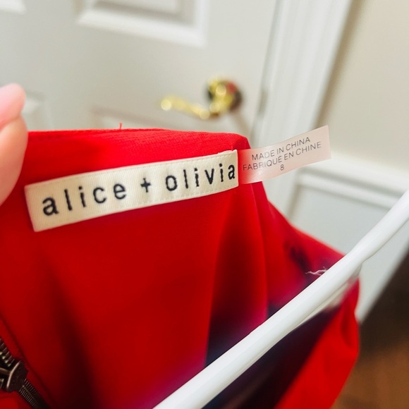 Elegant Alice and Olivia Red Women's Dress.  Like new! - Picture 5 of 6